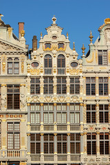 Fototapeta premium Bruxelles, Grand-Place, Façades avec dorures. Le sac