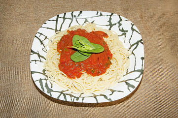 Delicious spaghetti bolognese
