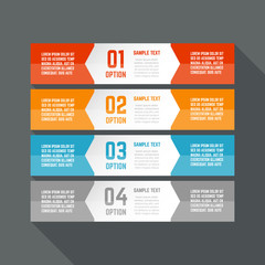 Infographics design template. Business concept with 4 options.