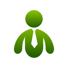 Abstract Professional Business Man Green