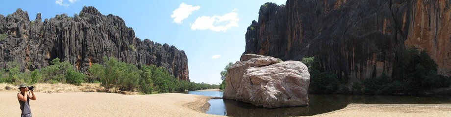 Fototapeta na wymiar windjana gorge, gibb river, kimberley, western australia