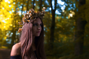 witch in dark forest