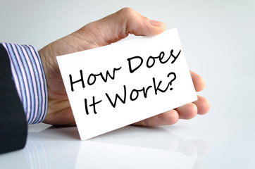 How Does it work text concept