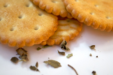 Crackers and herbs