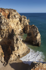 Fototapeta na wymiar Punta de Piedade in Lagos, Algarve, Portugal