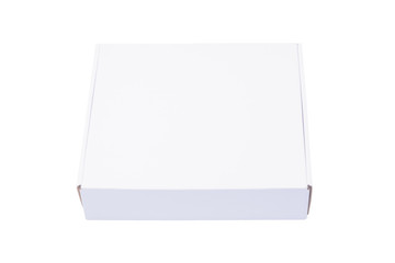 White cardboard Box or paper box isolated on White background