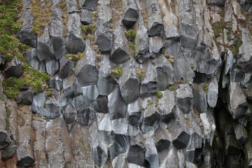 Arctic rocks background - basalt or touchstone formations 
 