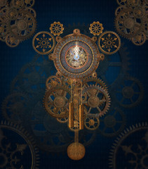 Stem punk clock background