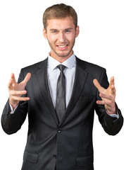 Frustrated young businessman