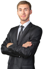 Young Businessman with his arms crossed