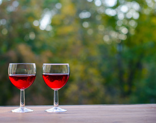 Still life concept. wine party outdoors 