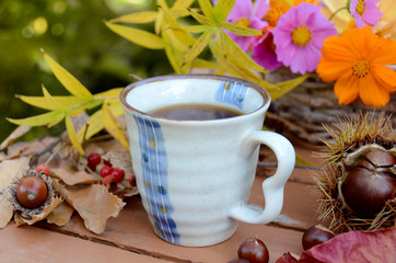 coffee break in autumn