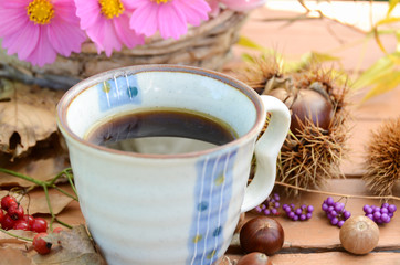 coffee break in autumn