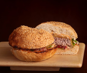 Cut burger