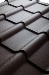 Close up of metal roof tile - obrazy, fototapety, plakaty