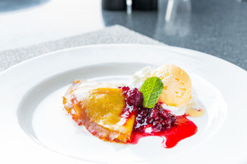 Raspberry Icecream pancake