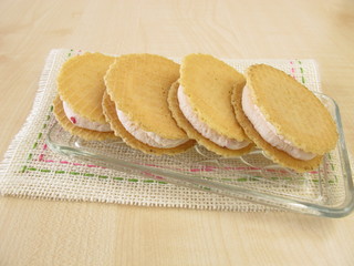 Waffles with cream filling
