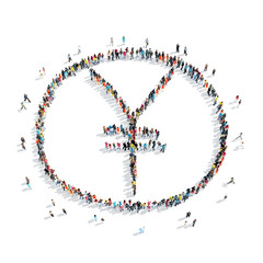 people shape  sign  yuan money