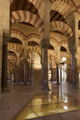 Fototapeta na wymiar Inside the Mosque-cathedral of Cordoba, Andalucia, Spain
