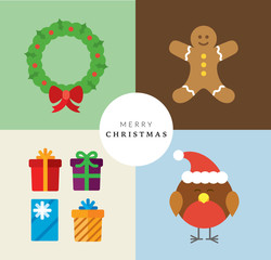 Fototapeta premium Christmas Decoration Set VII