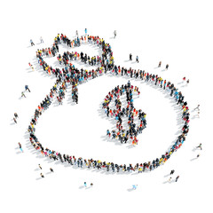 people  shape  bag  money