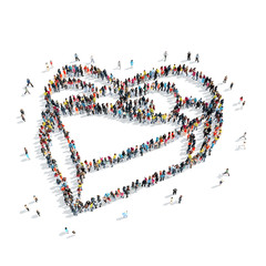 group  people  shape  gift heart