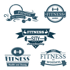 Fitness signs set
