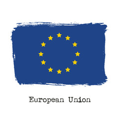 European grunge flags. Flags of European Union