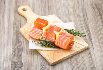 Salmon skewer