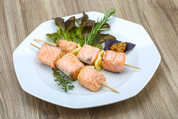 Salmon skewer