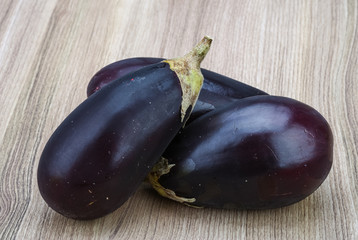Raw eggplants