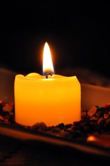 Kerze am Abend