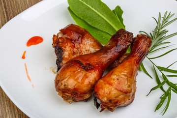 Roasted chicken legs