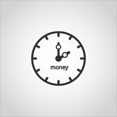 Clock money logo icon