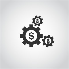 Businesss gear log icon
