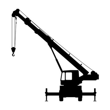 recommend clip art: Crane Silhouette on a white background.