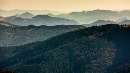 Beautiful Carpathian mountains in autumn