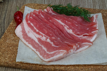 Raw bacon