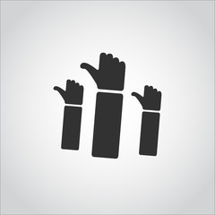 Hands up  logo or icon
