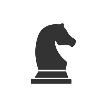 Chess knight flat icon