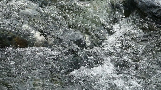 mountain river water, slow motion
