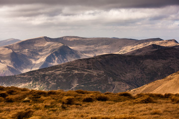Beautiful Carpathian mountains in autumn