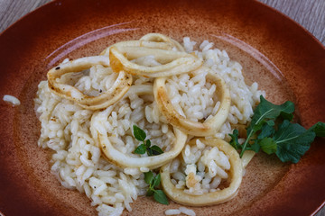 Squid risotto