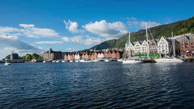 Port of old Hanseatic in Bergen, Norway