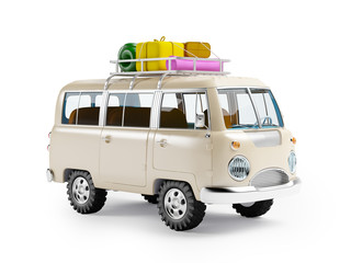 safari van with roofrack