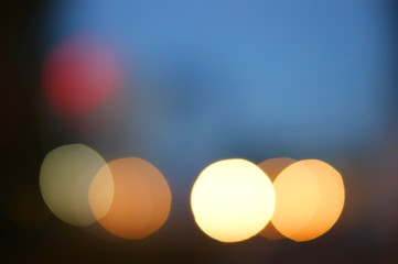 Abstract, night lights bokeh