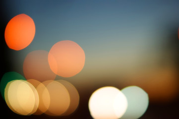 Abstract, night lights bokeh
