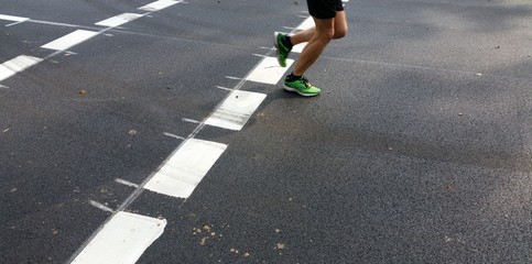 runner on the street 