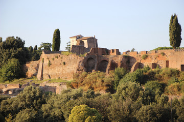 Fototapeta premium Rome,Italy,Palatine Hill,evening.