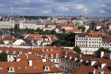 Fototapeta na wymiar Panorama of Prague, Czech Republic.